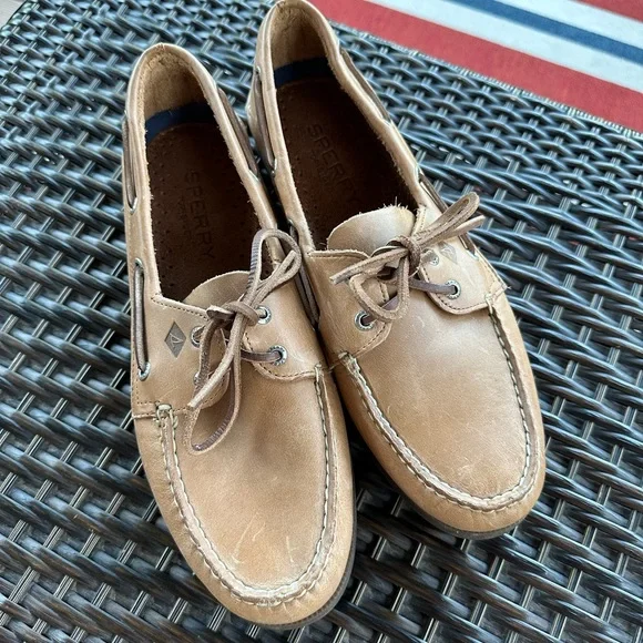 Sperry Top-sider Mens Brown Leather Lace Up Boat Fish Beach Shoes Sz 11.5M Sperry Top-sider Authentic Original Mens Eye White Boat  main image 2